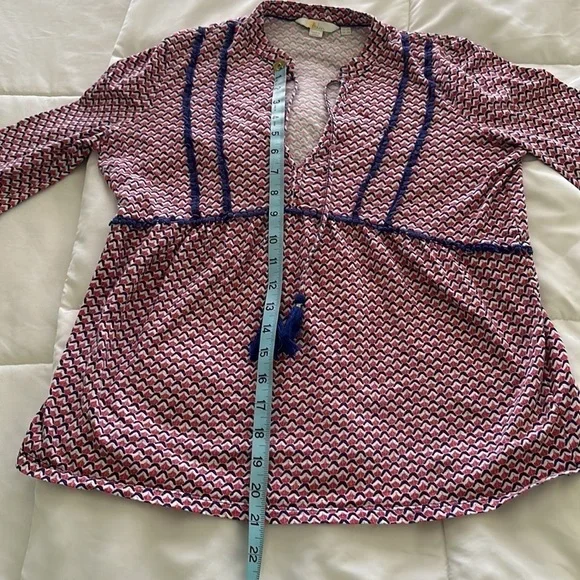 Boden 3/4 length sleeve embellished boho style peasant top 8R - Picture 4 of 9